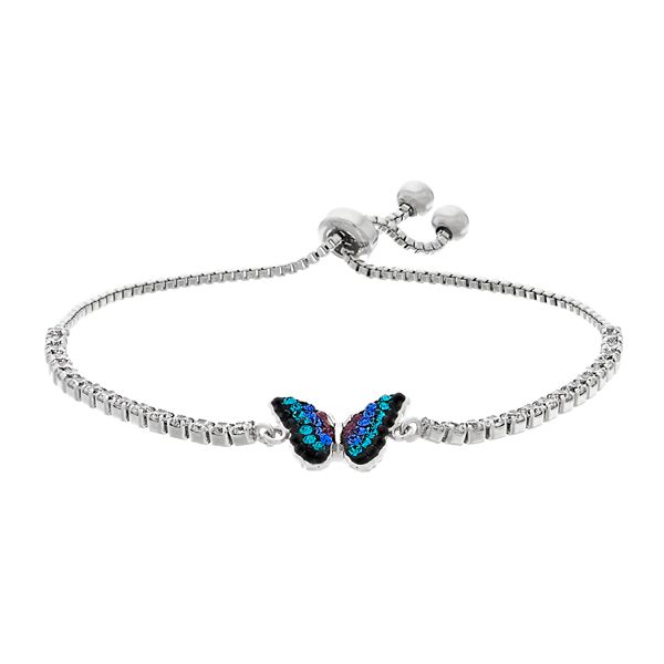 Crystal Collective Crystal Butterfly Adjustable Bracelet