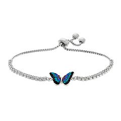 Crystal Butterfly Lariat Bracelet