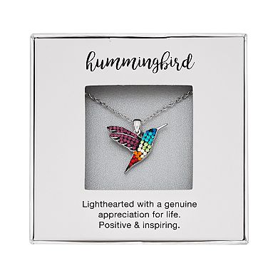 Crystal Collective Crystal Hummingbird Pendant Necklace