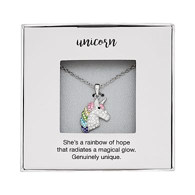 Crystal Collective Crystal Unicorn Pendant Necklace
