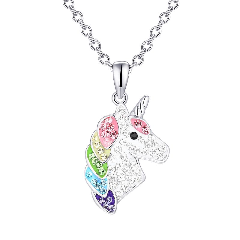 Crystal Collective Fine Silver Plated Crystal Unicorn Head