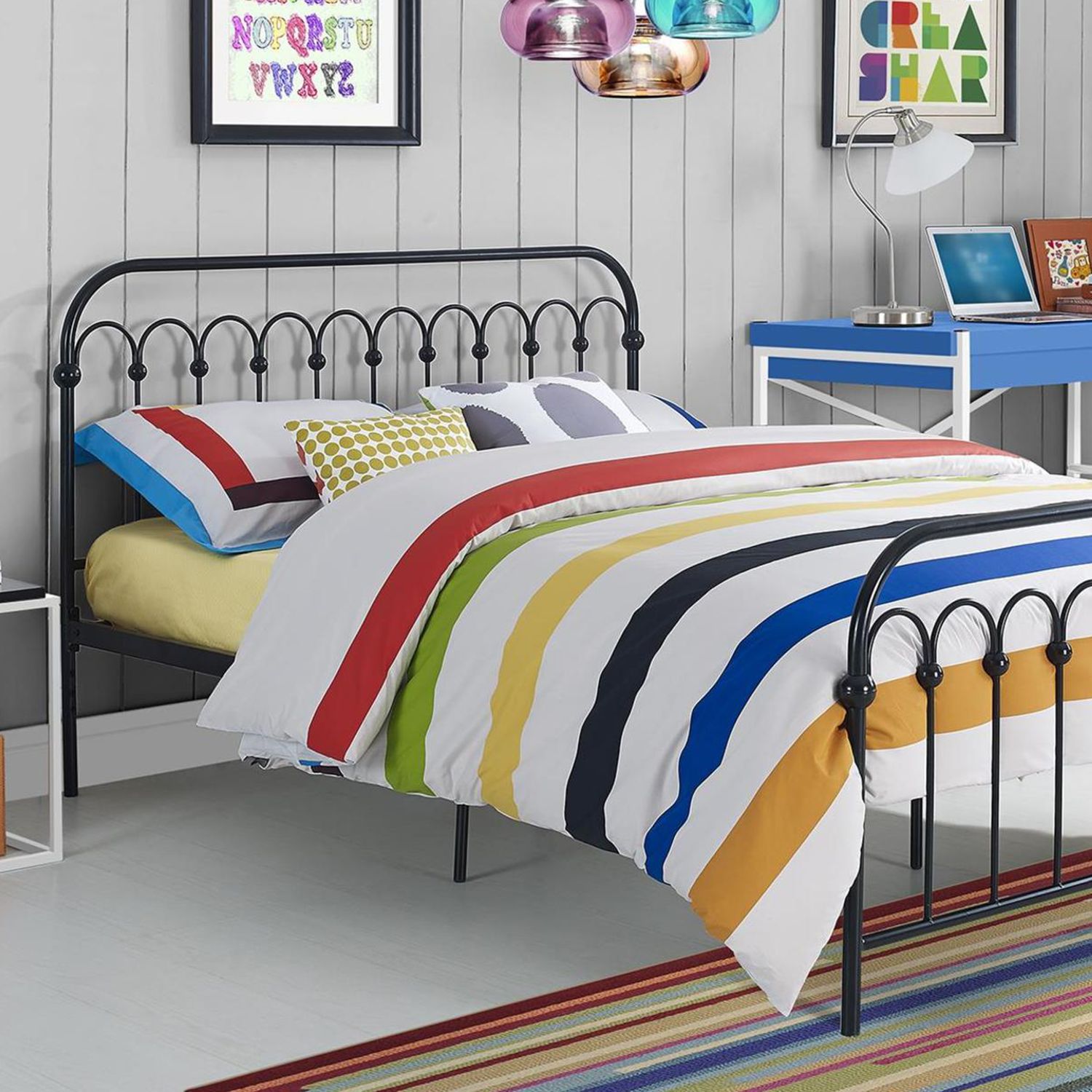 Novogratz Bright Pop Metal Bed