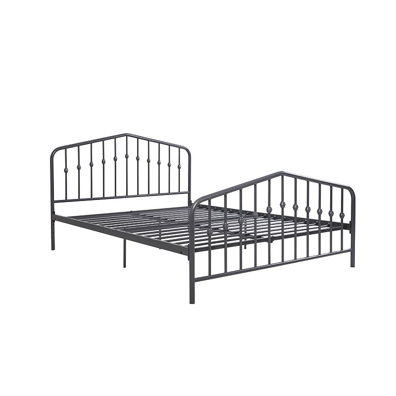 DHP - Novogratz Bushwick Adjustable Metal Platform King-Size Bed Frame - Gray