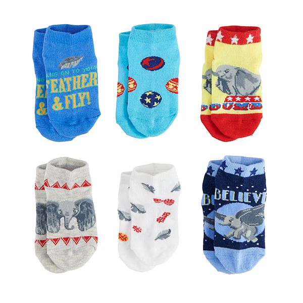 Disney's Dumbo Toddler 6pack LowCut Socks