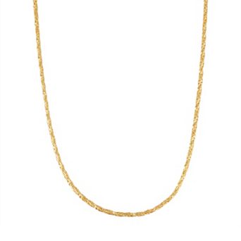 Jordan Blue Women's 14k Gold Over Silver Foxtail Chain Necklace