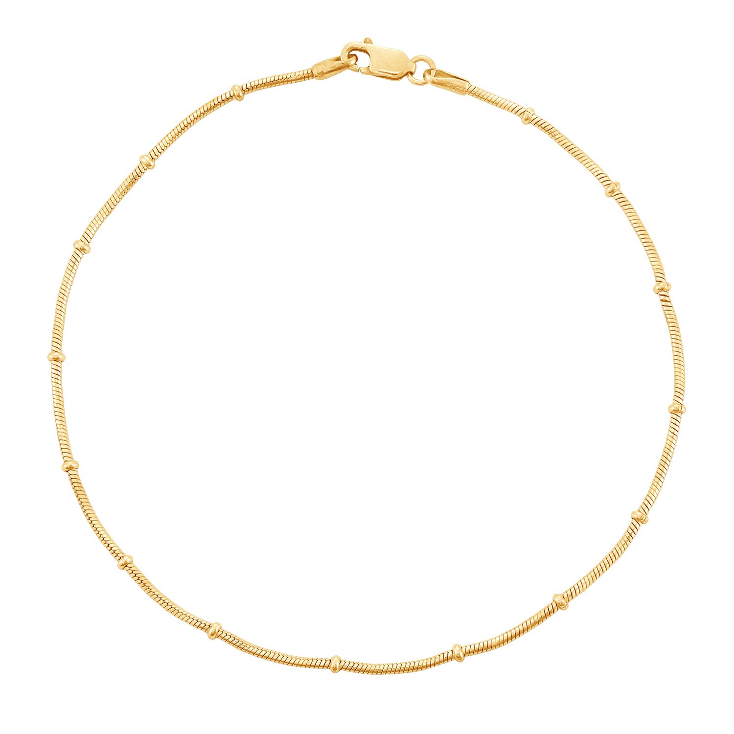 gold and silver anklet