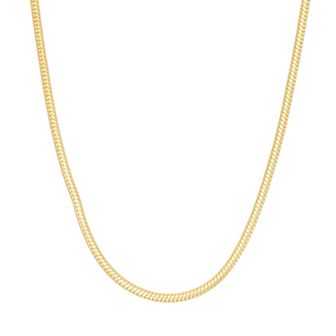 Jordan Blue Women's 14k Gold Over Silver Snake Chain Necklace