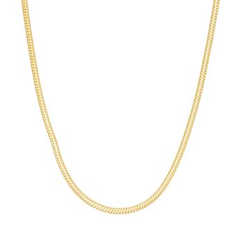 Jordan Blue Women's 14k Gold Over Silver Snake Chain Necklace