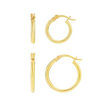 PRIMROSE Sterling Silver Hoop Earring Set