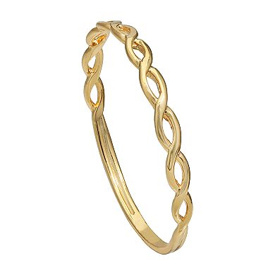 PRIMROSE Sterling Silver Twisted Double Wire Ring