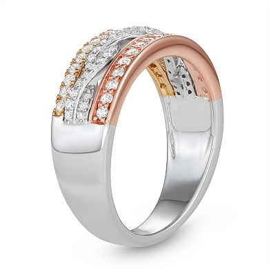 Simply Vera Vera Wang 14k Tri-Tone Gold 1/2 Carat T.W. Diamond Ring