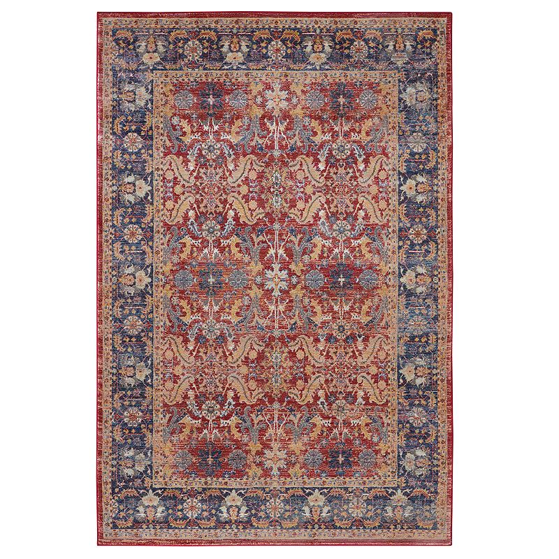 Nourison Global Vintage Persian II Rug, Red, 5X7.5 Ft