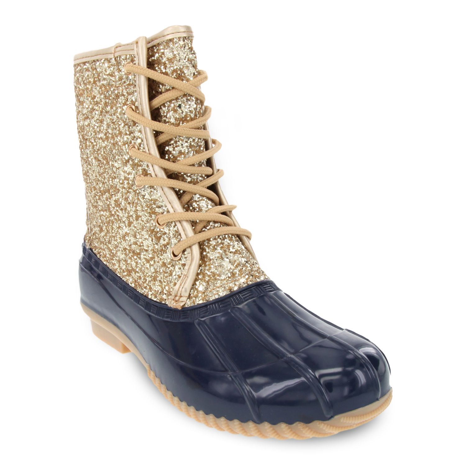 womens glitter duck boots