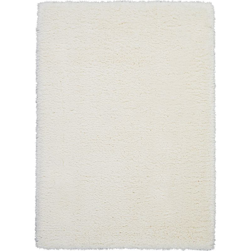 Nourison Ultra Plush Shag I Rug, White, 5X7 Ft