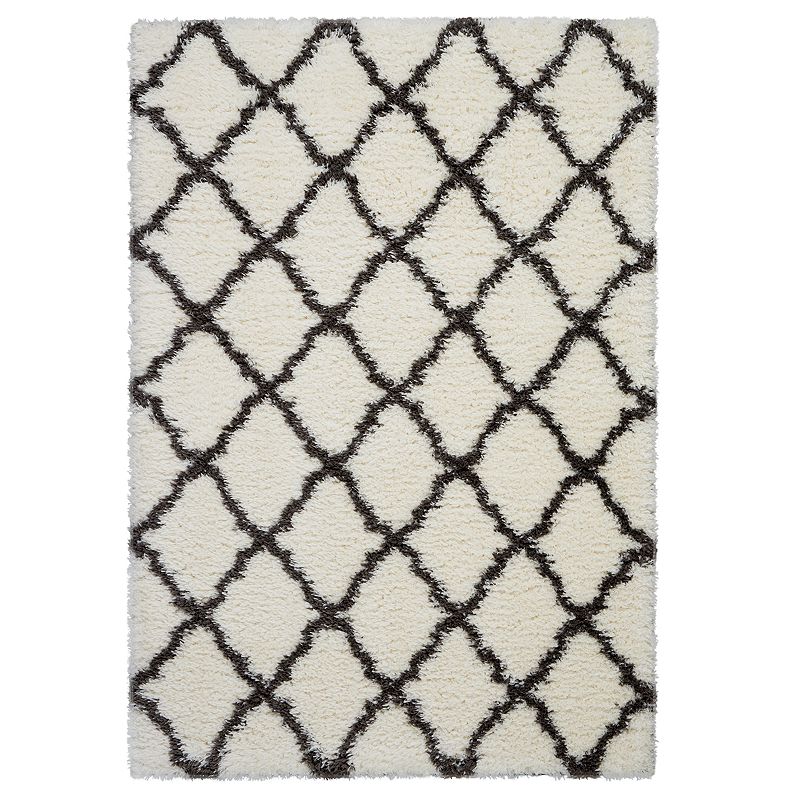 Nourison Ultra Plush Shag II Rug, White, 5X7 Ft