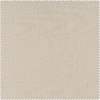 EFF Grommet Solid Faux Linen Sheer Window Curtain