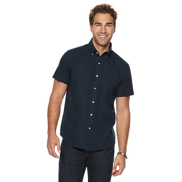 Men's Sonoma Goods For Life™ Linen-Blend Button-Down Shirt