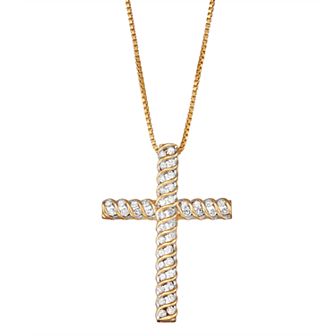 HDI 1/2 Carat T.W. Diamond Cross Pendant