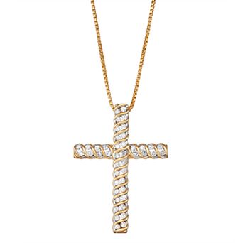 HDI 1/2 Carat T.W. Diamond Cross Pendant