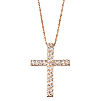 HDI 1/2 Carat T.W. Diamond Cross Pendant