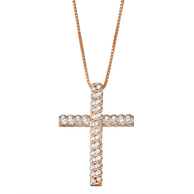 Diamond cross deals necklace kohls