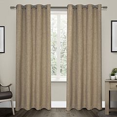 Exclusive Home Sateen Twill Woven Blackout Grommet Top Curtain Panel Pair, Mecca Orange, 52x108