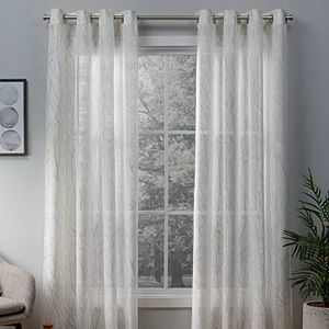 Exclusive Home 2 Pack Sena Two Way Slub Yarn Sheer Window Curtains