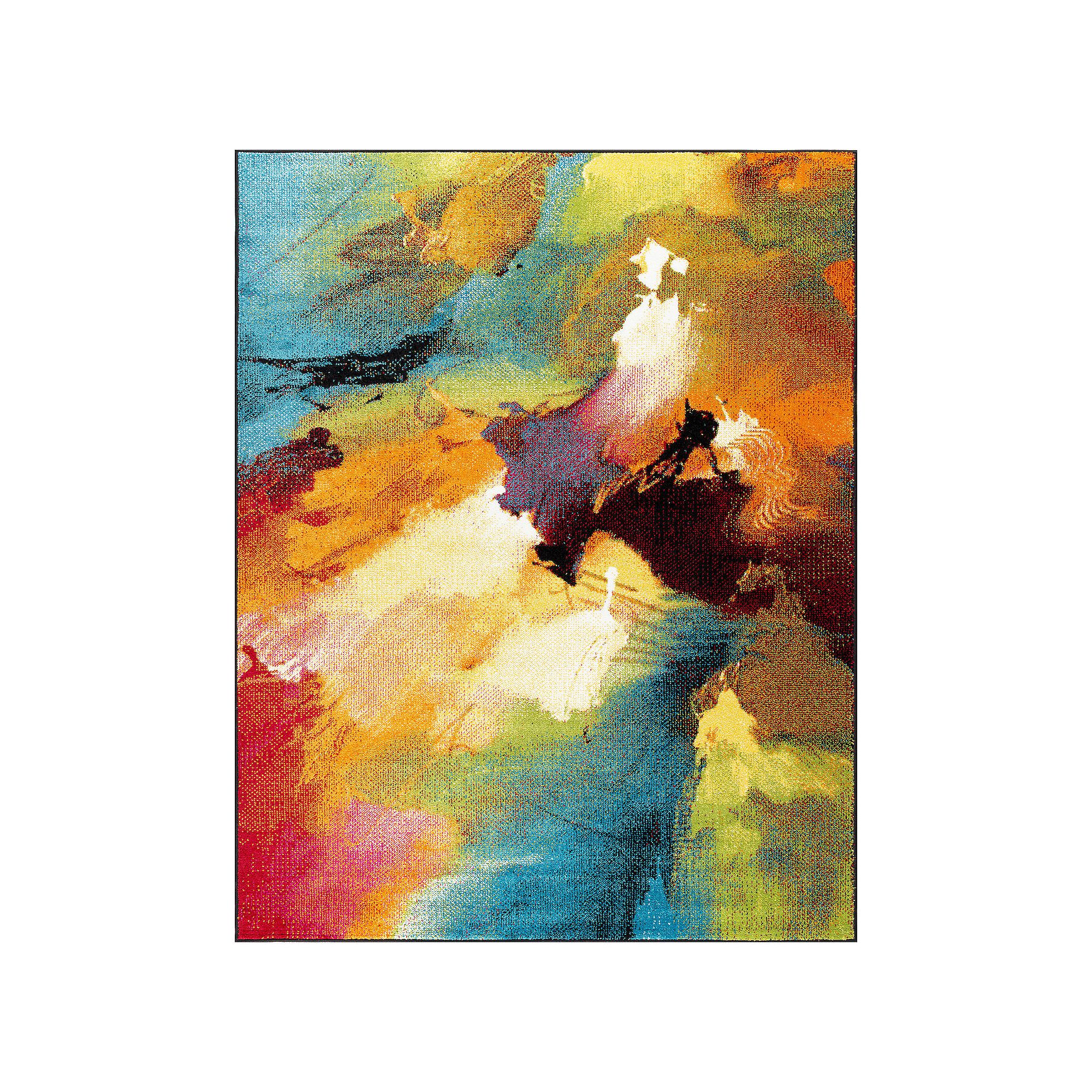 KHL Rugs Vida Abstract Round Rug, Multi