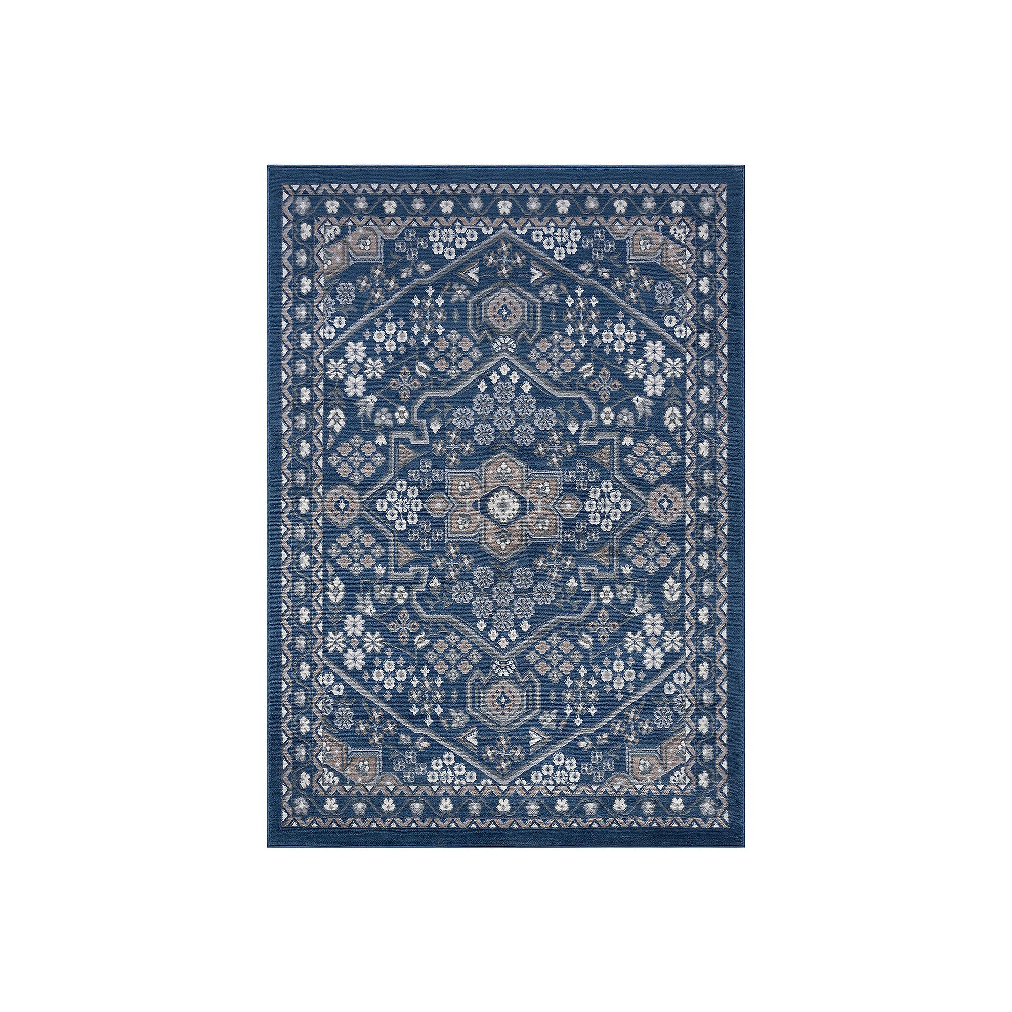KHL Rugs Logan Ornate Indoor Area Rug, Blue