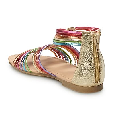 SO Rainbow Girls Gladiator Sandals