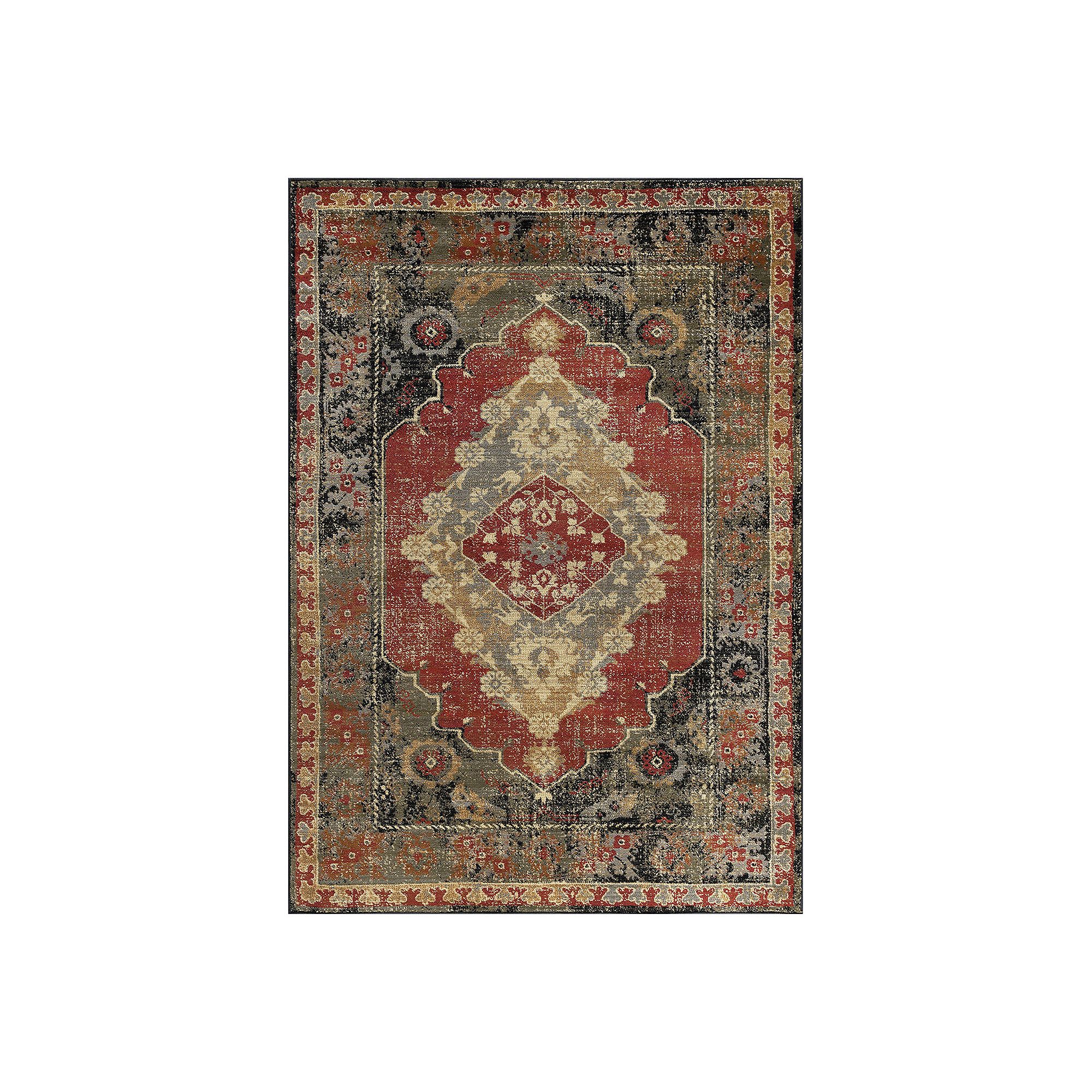 KHL Rugs Fiona Border Rug, Red
