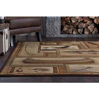 KHL Rugs Trout Fishing Area Rug