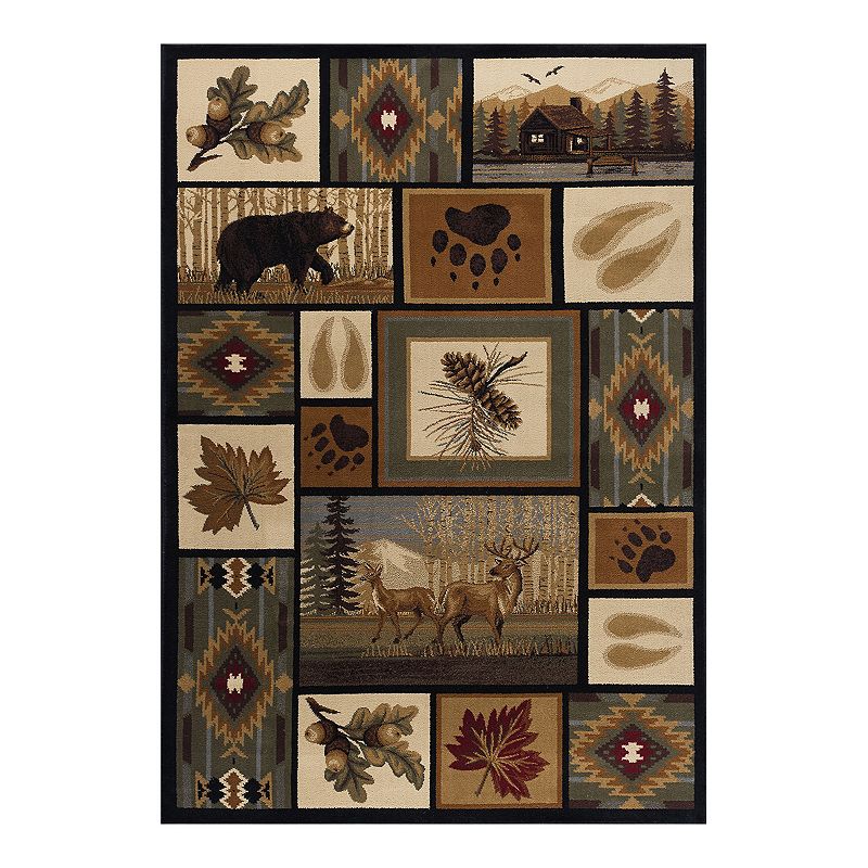 KHL Rugs Northern Wildlife Area Rug, Multicolor, 8FT OCT