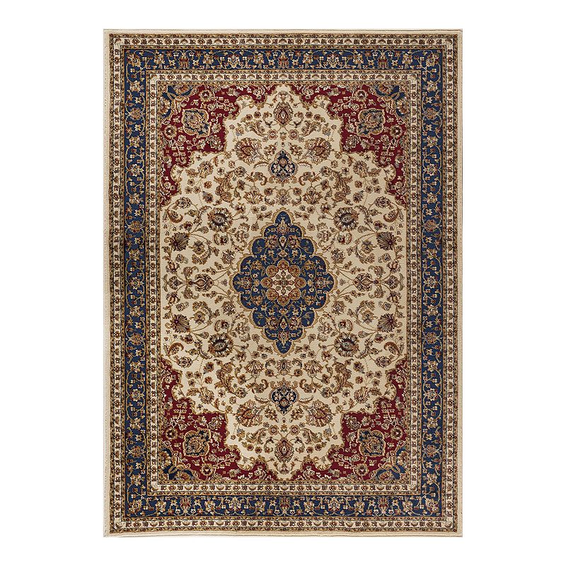 KHL Rugs Kirsten Traditional Area Rug, White, 2X3 Ft