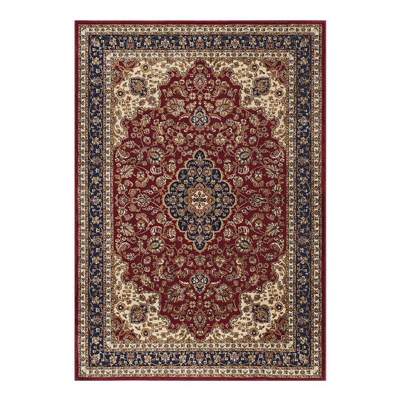 KHL Rugs Kirsten Traditional Area Rug, Red, 5X7 Ft