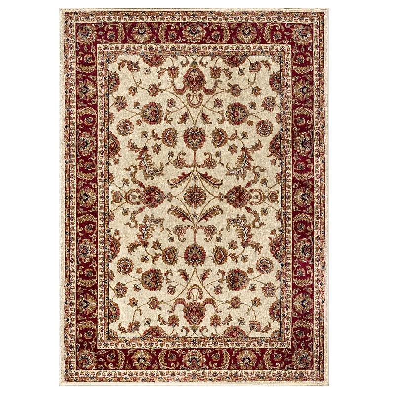 KHL Rugs Sariya Traditional Area Rug, White, 5X7 Ft