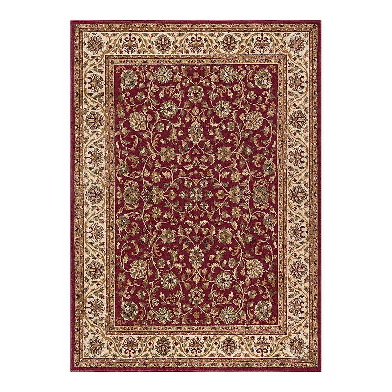 KHL Rugs Ventura Traditional Area Rug, Red, 5X7 Ft