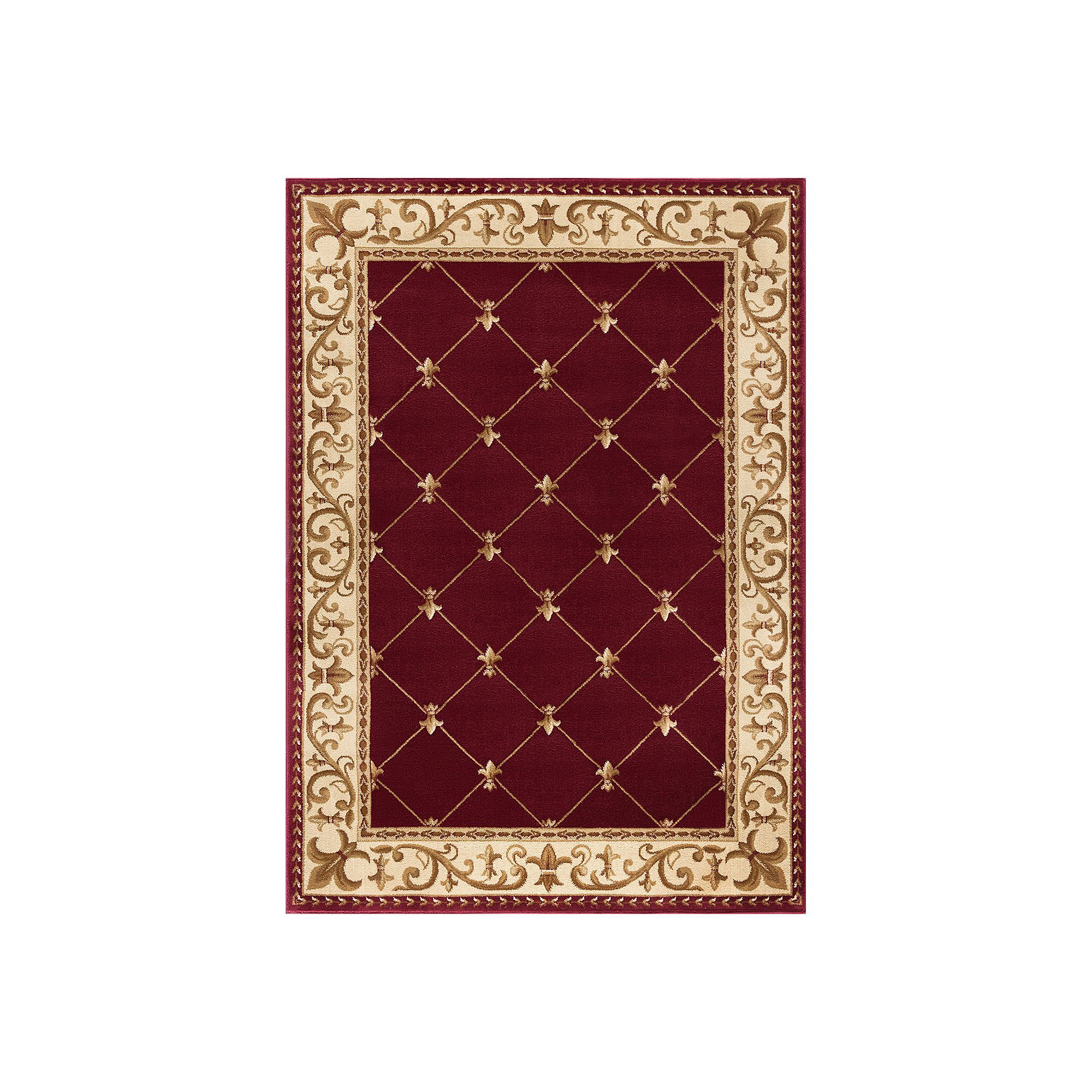 KHL Rugs Orleans Border Area Rug, Red