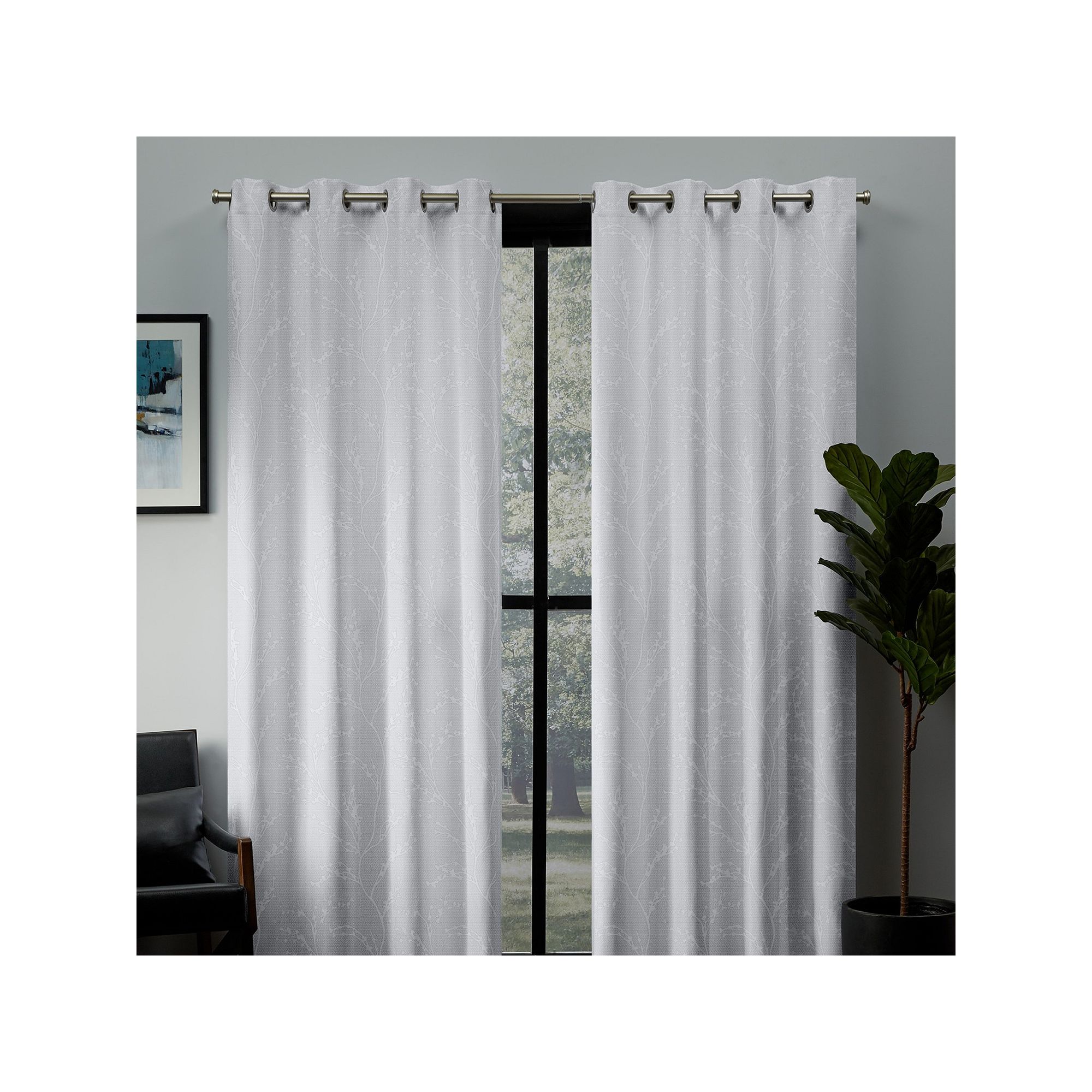 Exclusive Home 2-pack Kilberry Woven Blackout Window Curtains, Winter