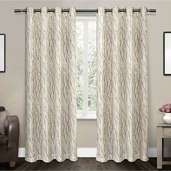Exclusive Home 2-pack Oakdale Motif Textured Sheer Window Curtains