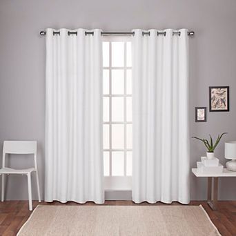 Exclusive Home 2-pack London Textured Woven Blackout Window Curtains