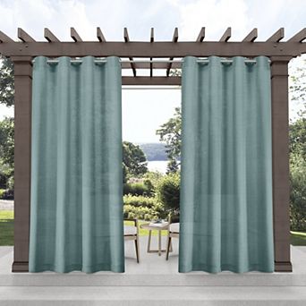 Exclusive Home 2-pack Miami Indoor/Outdoor Textured Window Curtains