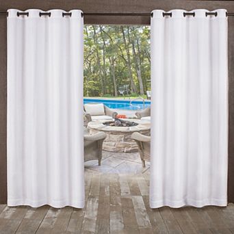 Exclusive Home 2-pack Miami Indoor/Outdoor Textured Window Curtains