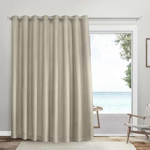 Exclusive Home 1 Panel Double Wide Sateen Patio Woven Blackout