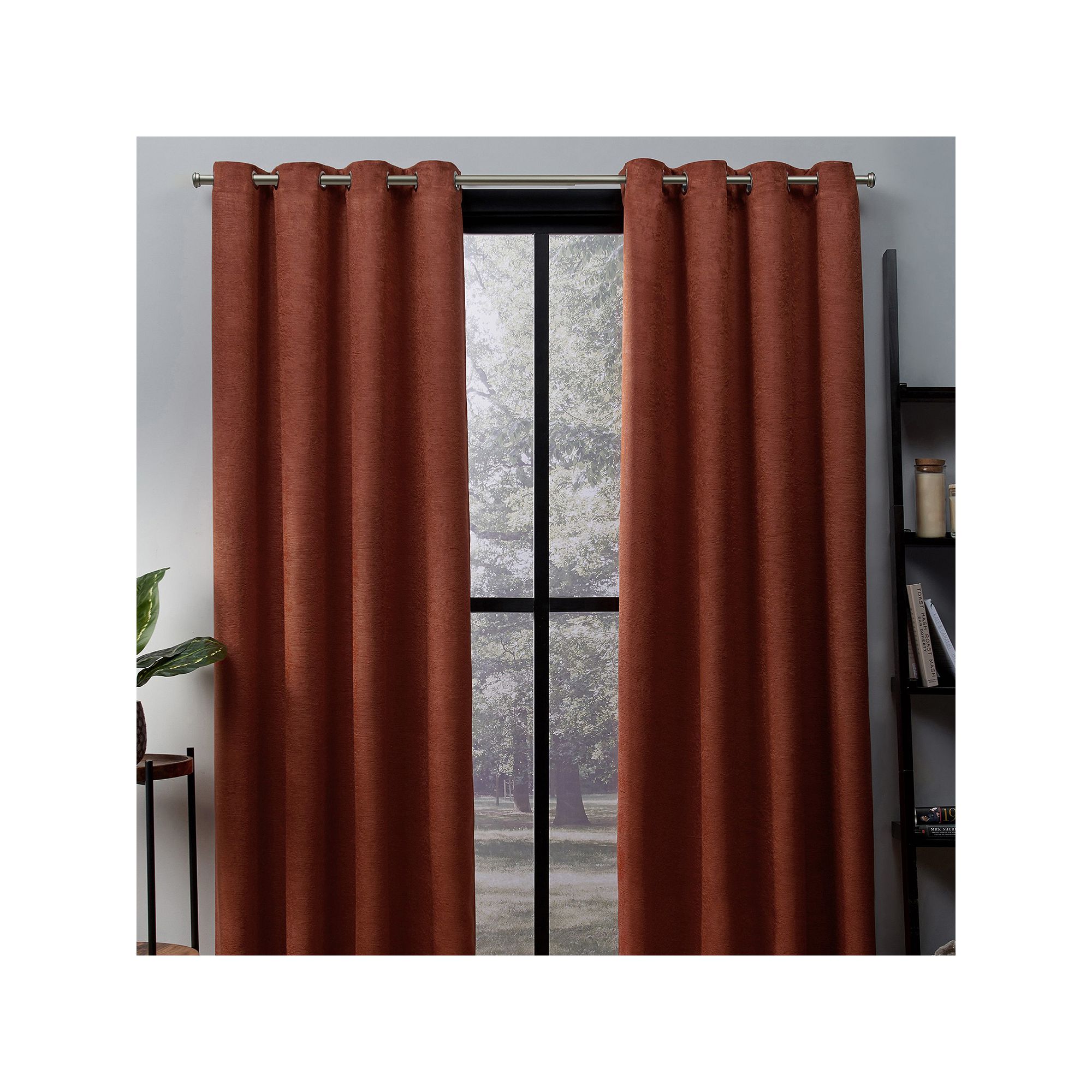 Town and Country 2-pack Oxford Textured Sateen Woven Blackout Window Curtai
