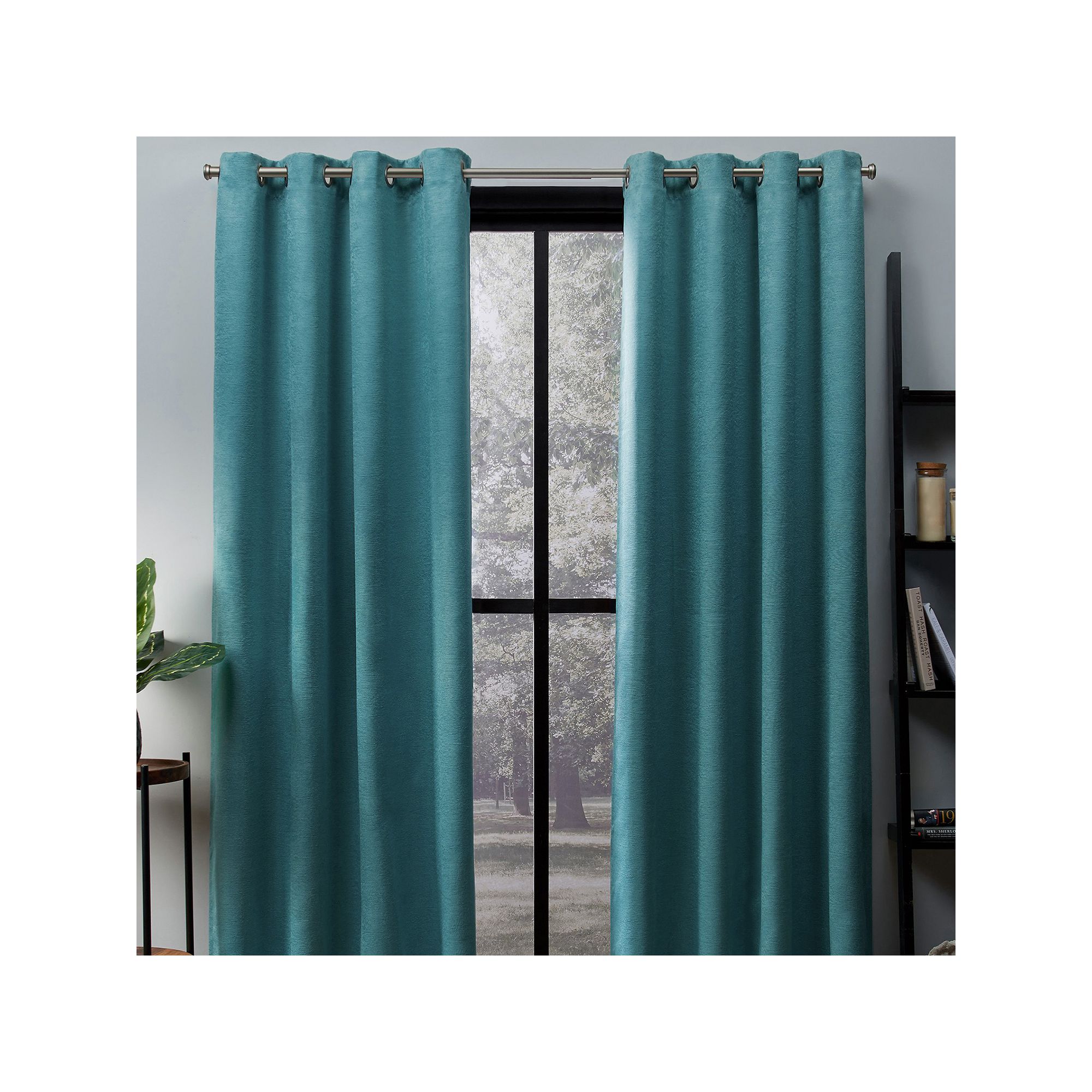 Town and Country 2-pack Oxford Textured Sateen Woven Blackout Window Curtai