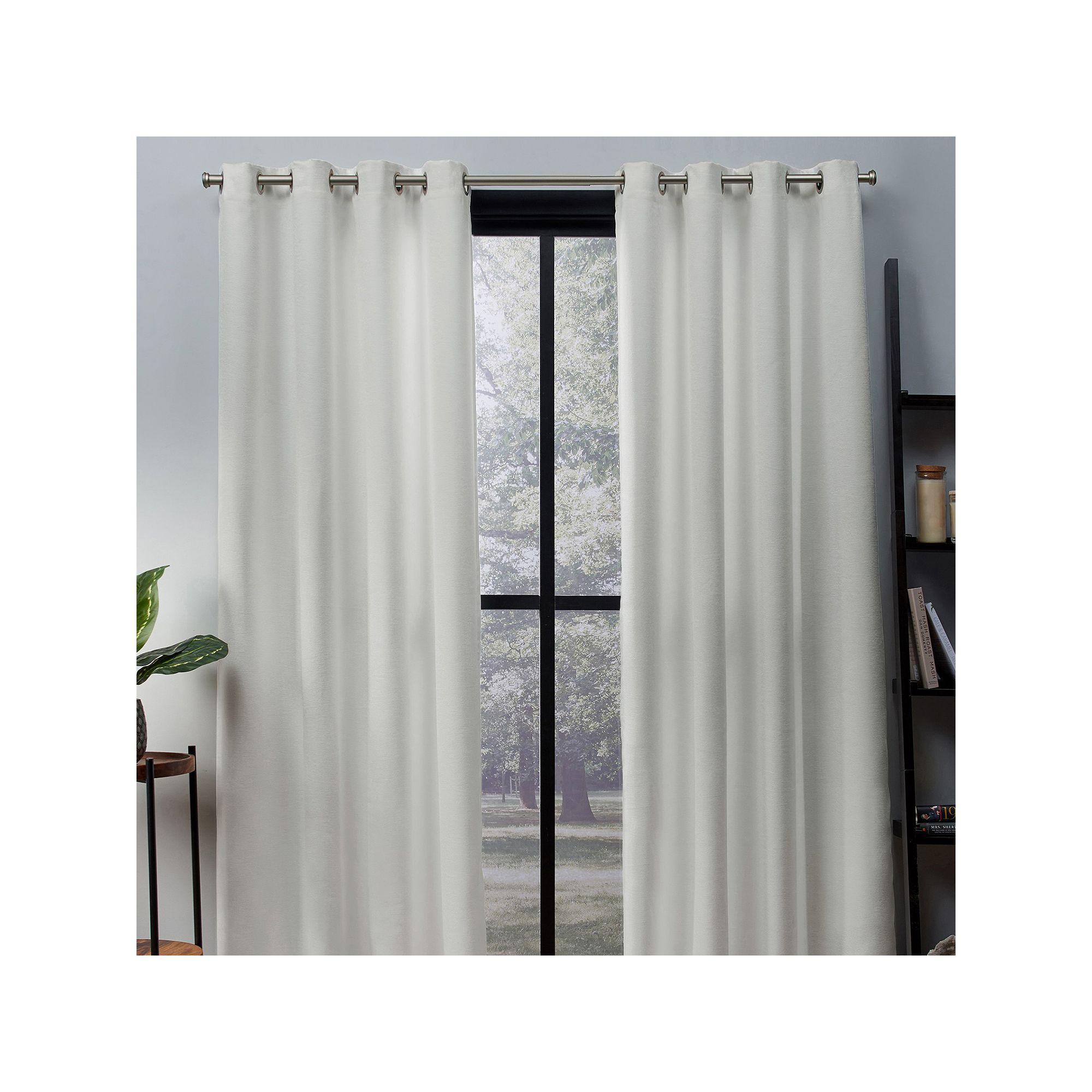 Town and Country 2-pack Oxford Textured Sateen Woven Blackout Window Curtai