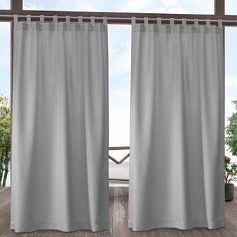 Exclusive Home 2-pack Indoor/Outdoor Solid Tab Top Cabana Curtains