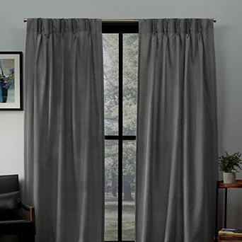 Exclusive Home Set of 2 Loha Light Filtering Pinch Pleat Window Curtain Panels