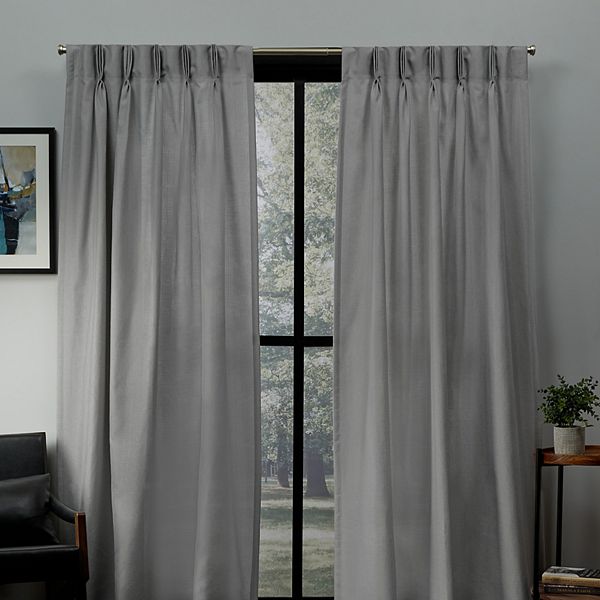 Loha Linen Pinch Pleat Window Curtains, Pinch Pleat Curtains For Sliding Glass Doors
